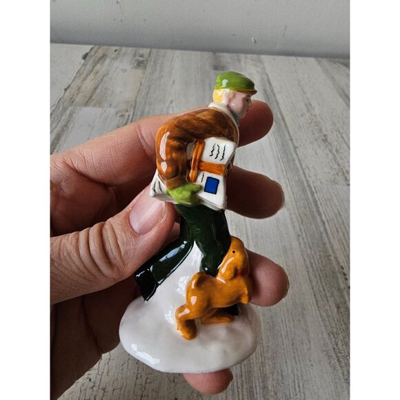 Dept 56 newspaper village news delivery dog man people accessory village Xmas de - Picture 5 of 7